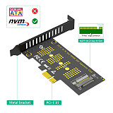 PCI-E 1X To M.2 NVME SSD Expansion Card Adapter NGFF M.2 Key M Slot Support 2230 2242 2260 2280 M.2 SSD