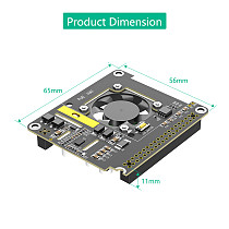 Pi 5 PoE HAT Aluminum Case for Raspberry Pi 5 with Cooling Fan/Computer Module 5 Power Over Ethernet HAT for Pi 5/CM5 5V 5A 25W