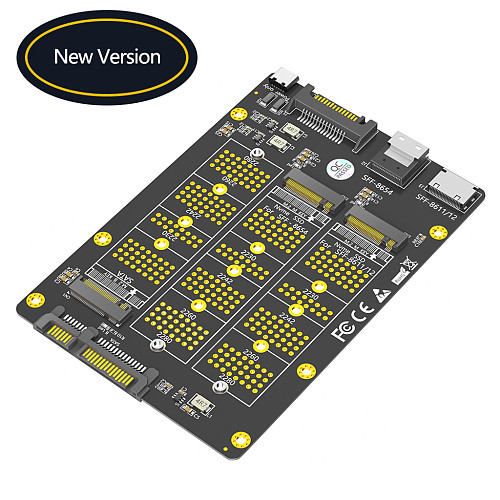 3 in 1 Combo M.2 NGFF NVMe SSD/ SATA-Bus SSD to SFF-8611/8612 8654/and SATA Adapter For 2230 2242 2260 2280