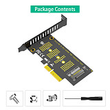 PCI-E 4X To M.2 NVME SSD Expansion Card Adapter NGFF M.2 Key M Slot Support 2230 2242 2260 2280 M.2 SSD