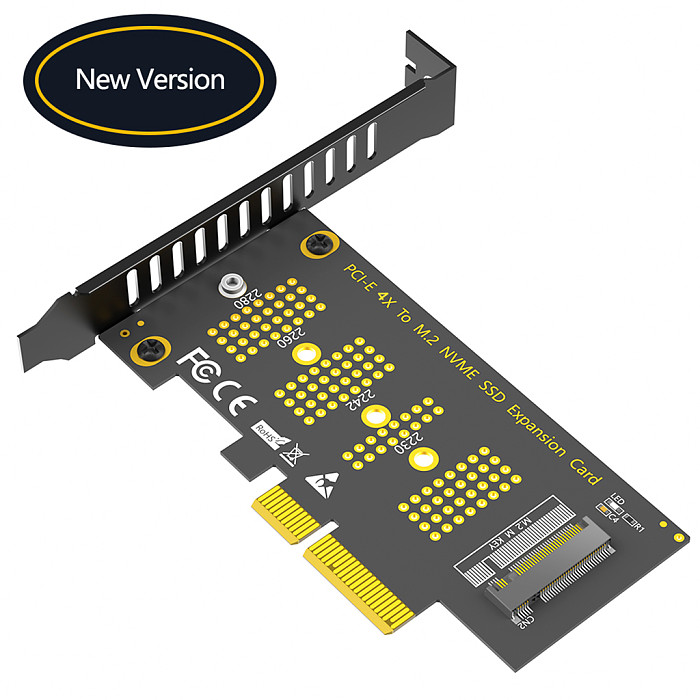 PCI-E 4X To M.2 NVME SSD Expansion Card Adapter NGFF M.2 Key M Slot Support 2230 2242 2260 2280 M.2 SSD