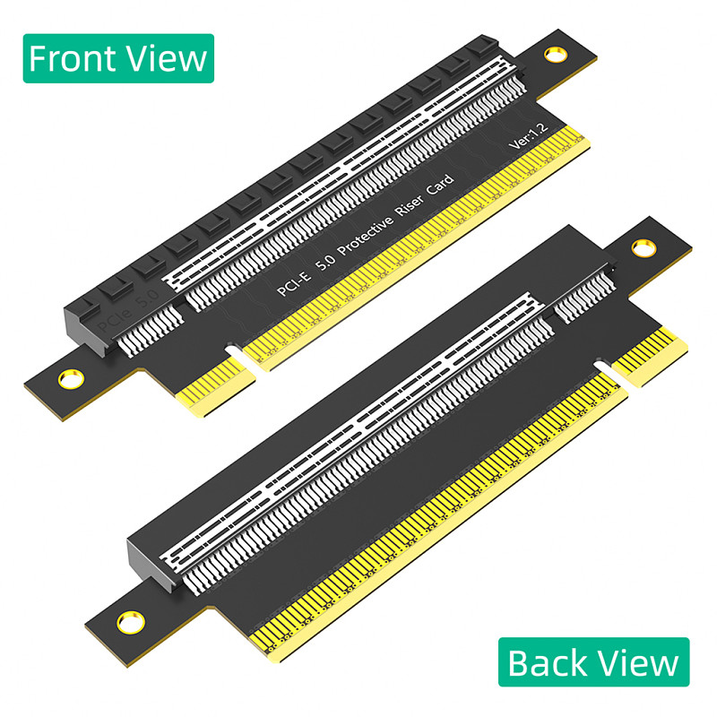 PCE-E 5.0 Protective Riser Card PCI-E 16X 5.0 PCI Express Riser Card Adapter for PC Computer