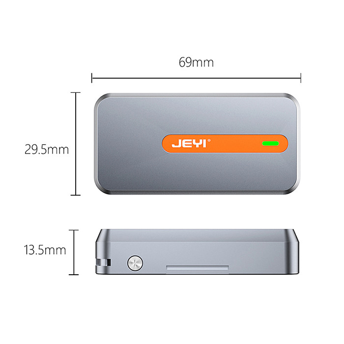 JEYI magnetic hard Disk Enclosure for M.2 NVMe 2242 Magnetic Solid State Drive Mobile hard drive Box to Type-C external Mobile Storage Solution