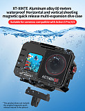 Aluminum Alloy 80 meters waterproof Diving Case with Magnetic Quick Release Multi-expansion Mount Adapter for DJI Action5PRO/4/3 Sports Camera Protective Housing