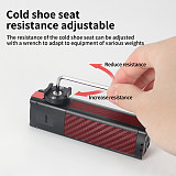 Aluminium Alloy Charging Handle Grip Magnetic Quick Release Base Type-C Adapter W/ 1/4  Cold Shoe Mount for DJI POCKET 3 Action Camera