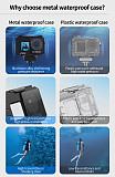 Aluminum Alloy 80 meters waterproof Diving Case with Magnetic Quick Release Multi-expansion Mount Adapter for DJI Action5PRO/4/3 Sports Camera Protective Housing