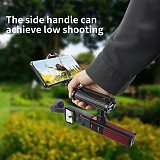 Aluminium Alloy Charging Handle Grip Magnetic Quick Release Base Type-C Adapter W/ 1/4  Cold Shoe Mount for DJI POCKET 3 Action Camera