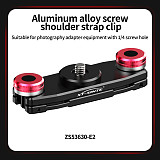 Aluminum Backpack Strap Clip Universal 360° Rotation 1/4 Ballhead Mount Fast Install Plate for DJI OSMO 360 GoPro Hero 13 DSLR Camera Photography