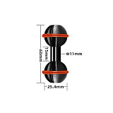 25.4mm/1inch Dual Ball Head Mount aluminum alloy adapter ball joint Motorcycle Mobile Phone Extension Stand Extension Rod