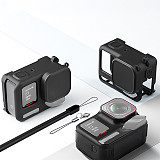 Silicone Case For insta360 Ace Pro 2 Soft Protective Shell with Lens Cap Action Camera Housing Case Cover Accessories