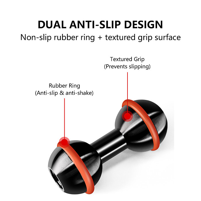25.4mm/1inch Dual Ball Head Mount aluminum alloy adapter ball joint Motorcycle Mobile Phone Extension Stand Extension Rod