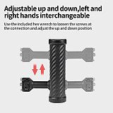 Aluminium Alloy Charging Handle Grip Magnetic Quick Release Base Type-C Adapter W/ 1/4  Cold Shoe Mount for DJI POCKET 3 Action Camera