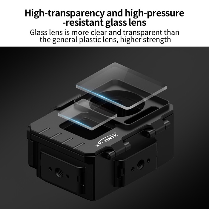 Aluminum Alloy 80 meters waterproof Diving Case with Magnetic Quick Release Multi-expansion Mount Adapter for DJI Action5PRO/4/3 Sports Camera Protective Housing