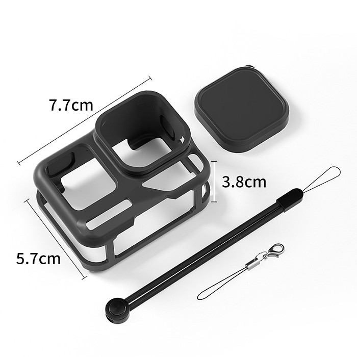 Silicone Case For insta360 Ace Pro 2 Soft Protective Shell with Lens Cap Action Camera Housing Case Cover Accessories