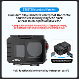 Aluminum Alloy 80 meters waterproof Diving Case with Magnetic Quick Release Multi-expansion Mount Adapter for DJI Action5PRO/4/3 Sports Camera Protective Housing