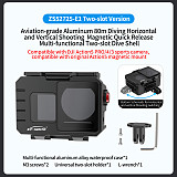 Aluminum Alloy 80 meters waterproof Diving Case with Magnetic Quick Release Multi-expansion Mount Adapter for DJI Action5PRO/4/3 Sports Camera Protective Housing