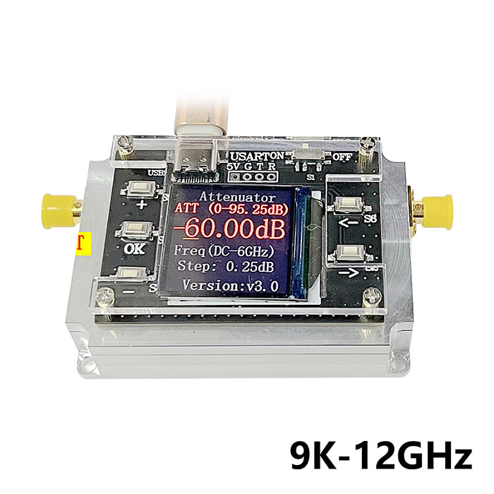 3G 6G 8G Digital Programmable Attenuator 90DB Step 0.25DB TFT Display CNC High Isolation Type C Port with SMA Female Connector