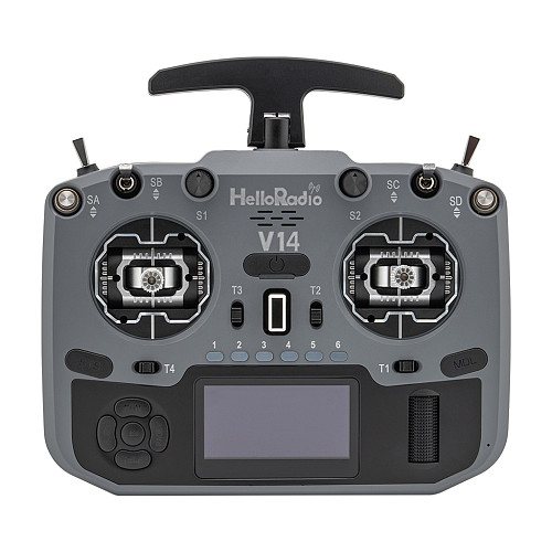 HelloRadio V14 MAX R9 ELRS Left Hand Multi-protocol ​Open Source Remote Control Model Transmitter ​Aircraft FPV High Frequency Head Metal Rocker
