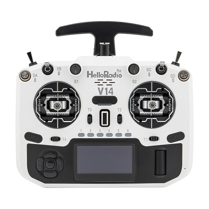 HelloRadio V14 MAX R9 ELRS Left Hand Multi-protocol ​Open Source Remote Control Model Transmitter ​Aircraft FPV High Frequency Head Metal Rocker