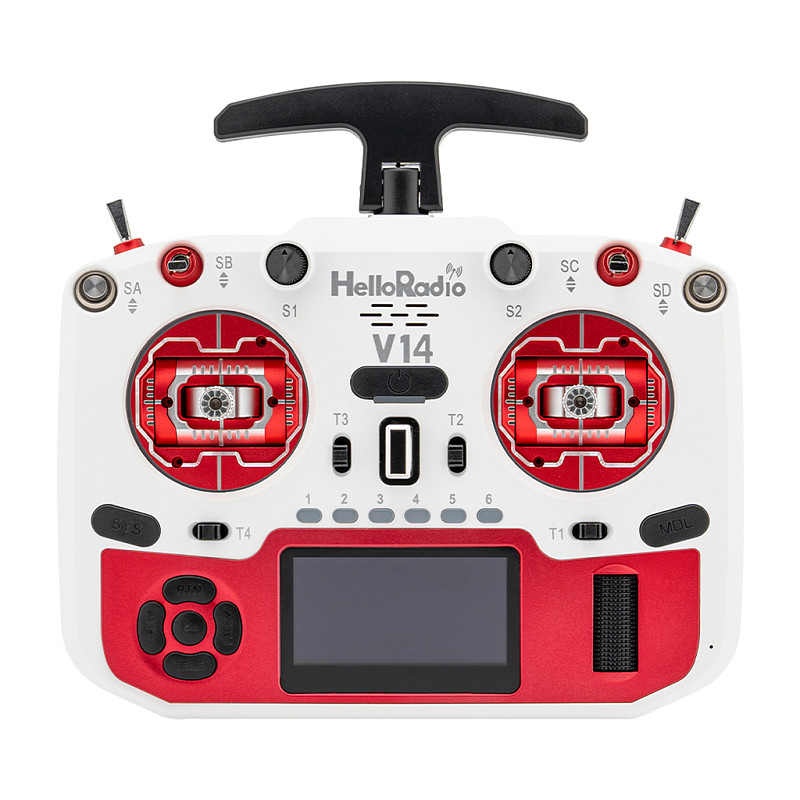 HelloRadio V14 MAX R9 ELRS Left Hand Multi-protocol ​Open Source Remote Control Model Transmitter ​Aircraft FPV High Frequency Head Metal Rocker