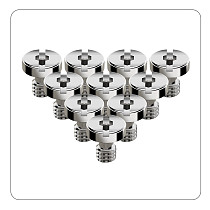 One slot stainless steel imperial 1/4 3/8 quick fit screw/D3.0mm positioning column Arri positioning column M3 * 4mm screw set For DSLR Mirrorless Cameras/Sony Fujifilm Sports Cameras/ DJI GOPRO11/GOPRO All Series For Phone clip  Accessories