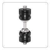 Metal universal Double Ball Head Damping Adjustment Bracket  1/4 screw hole to 1/4 screw hole pan tilt adapter, 1/4 screw hole to GOPRO three card slot pan tilt adapter, GOPRO two card to three card slot pan tilt adapter, 360 degree damping rotation extension adapter, For accessories such as selfie sticks/tripods/GOPRO13/DJI ACTION 5pro sports cameras