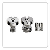 One slot stainless steel imperial 1/4 3/8 quick fit screw/D3.0mm positioning column Arri positioning column M3 * 4mm screw set For DSLR Mirrorless Cameras/Sony Fujifilm Sports Cameras/ DJI GOPRO11/GOPRO All Series For Phone clip  Accessories