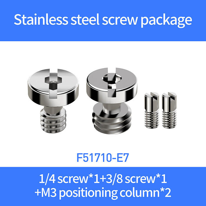 One slot stainless steel imperial 1/4 3/8 quick fit screw/D3.0mm positioning column Arri positioning column M3 * 4mm screw set For DSLR Mirrorless Cameras/Sony Fujifilm Sports Cameras/ DJI GOPRO11/GOPRO All Series For Phone clip  Accessories
