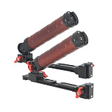 XINTE Adjustable Folding Stabilizer Wooden Handle Grip Dual/Single Handheld Extension Handlebar Bracket Gimbal Mount for DJI Ronin RS2/RS3/RS4 Pro/Mini