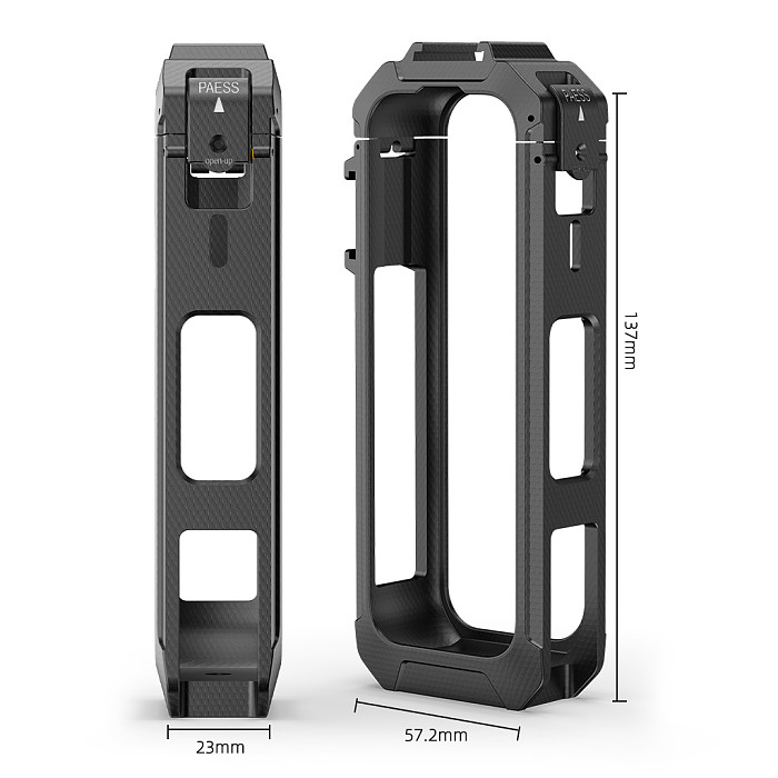 Protective Frame Cage Rig  for Insta360 X5 Housing Case Cold Shoe Mount LED Light Mic Holder for Insta 360 X5  Accessory