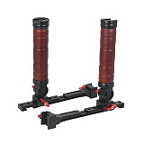 XINTE Adjustable Folding Stabilizer Wooden Handle Grip Dual/Single Handheld Extension Handlebar Bracket Gimbal Mount for DJI Ronin RS2/RS3/RS4 Pro/Mini