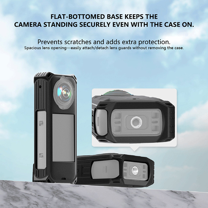 Silicone Protective Case For Insta360 X5 Anti-scratch Protector Sleeve Cover For Insta 360 X5 Panoramic Camera Accessory