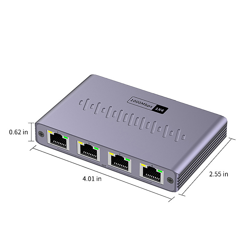 Network cable splitter one division four gigabit network distributor simultaneous internet access RJ45 network switch extender