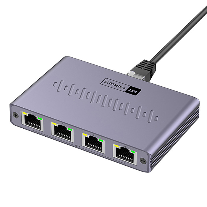 Network cable splitter one division four gigabit network distributor simultaneous internet access RJ45 network switch extender