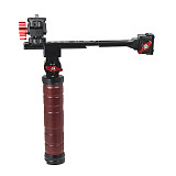 XINTE Adjustable Folding Stabilizer Wooden Handle Grip Dual/Single Handheld Extension Handlebar Bracket Gimbal Mount for DJI Ronin RS2/RS3/RS4 Pro/Mini