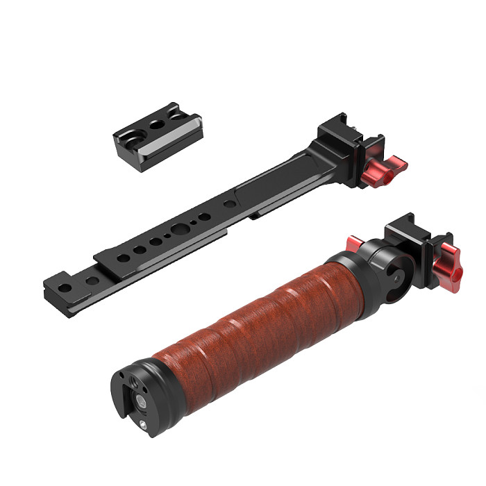 XINTE Adjustable Folding Stabilizer Wooden Handle Grip Dual/Single Handheld Extension Handlebar Bracket Gimbal Mount for DJI Ronin RS2/RS3/RS4 Pro/Mini