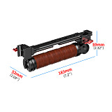 XINTE Adjustable Folding Stabilizer Wooden Handle Grip Dual/Single Handheld Extension Handlebar Bracket Gimbal Mount for DJI Ronin RS2/RS3/RS4 Pro/Mini