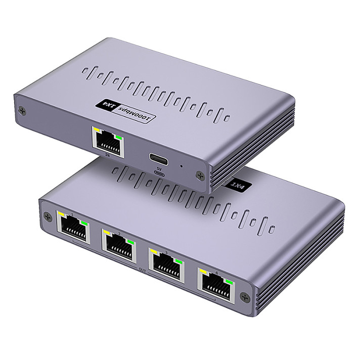 Network cable splitter one division four gigabit network distributor simultaneous internet access RJ45 network switch extender