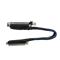 PCIE 5.0 X16 Graphics Card Extension Cable 270/180 Degree Silver Plated Adapter Cable GEN5 Lossless GPU Extension Cable