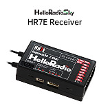 HelloRadio HR7E 8CH / HR7C 8CH ELRS 2.4G PWM Power Supply DC 4.5-7.4 V Receiver Dual Antenna Fixed Wing Model RC Boat