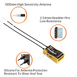 HelloRadio HR7E 8CH / HR7C 8CH ELRS 2.4G PWM Power Supply DC 4.5-7.4 V Receiver Dual Antenna Fixed Wing Model RC Boat
