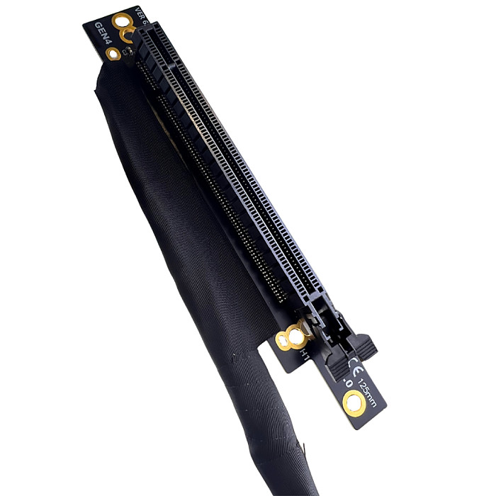 16AD4 Left Net Right Line PCI Express 4.0 X16 Graphics Cards Extension Cable PCI-E GEN4 Cable 100cm for AI Server GPU Video Card