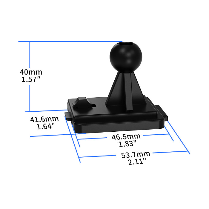 XINTE 360° Adjustable Helmet Adapter Stand Action Camera Fixed Install Mount with 17mm Ball Head for FAST MICH NVG Mount for Gopro DJI ACTION Camera