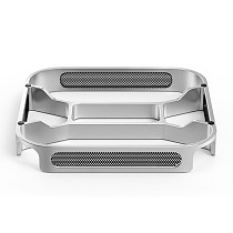 XINTE Aluminum Alloy Dustproof And Heat Dissipation Bracket Desktop Computer Bracket Ventilation Double-sided Silicone Anti slip Reserved Startup Hole Suitable For Macmini M4/M4 Pro