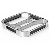 XINTE Aluminum Alloy Dustproof And Heat Dissipation Bracket Desktop Computer Bracket Ventilation Double-sided Silicone Anti slip Reserved Startup Hole Suitable For Macmini M4/M4 Pro