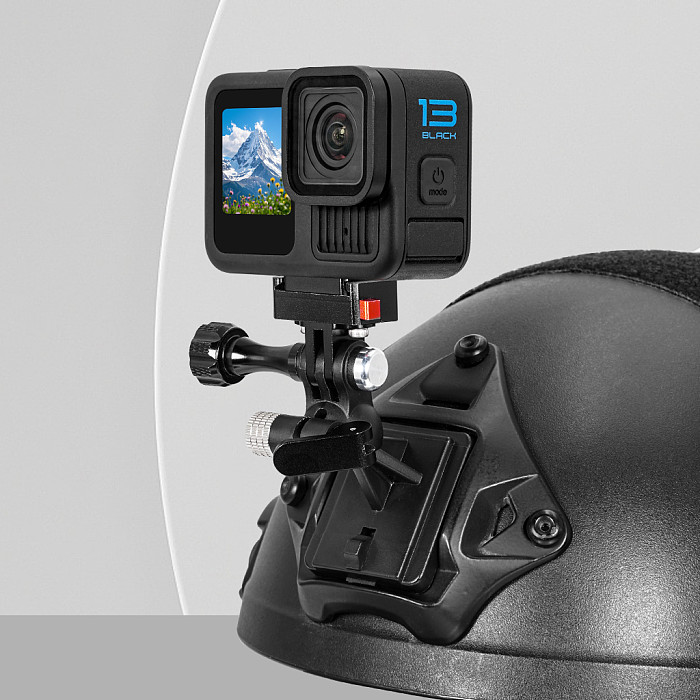 XINTE 360° Adjustable Helmet Adapter Stand Action Camera Fixed Install Mount with 17mm Ball Head for FAST MICH NVG Mount for Gopro DJI ACTION Camera