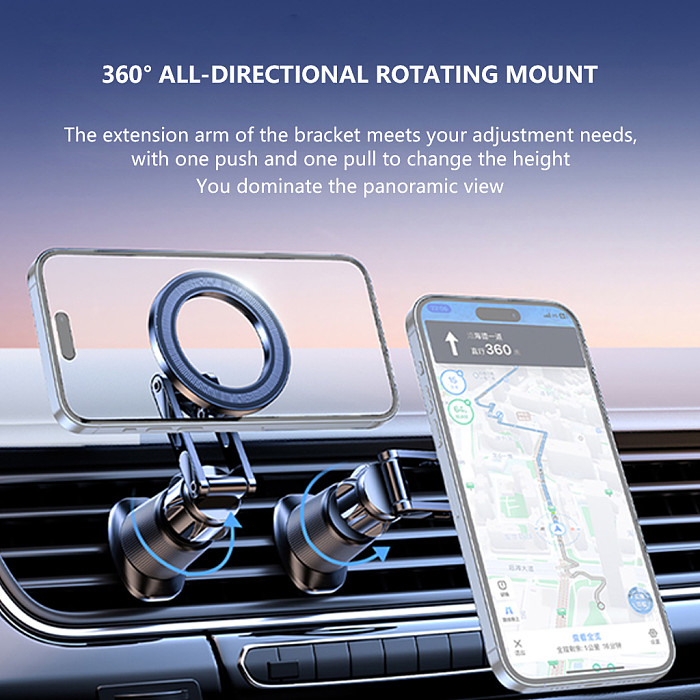 Air outlet car holder Magsafe magnetic phone holder extension arm C23-C50