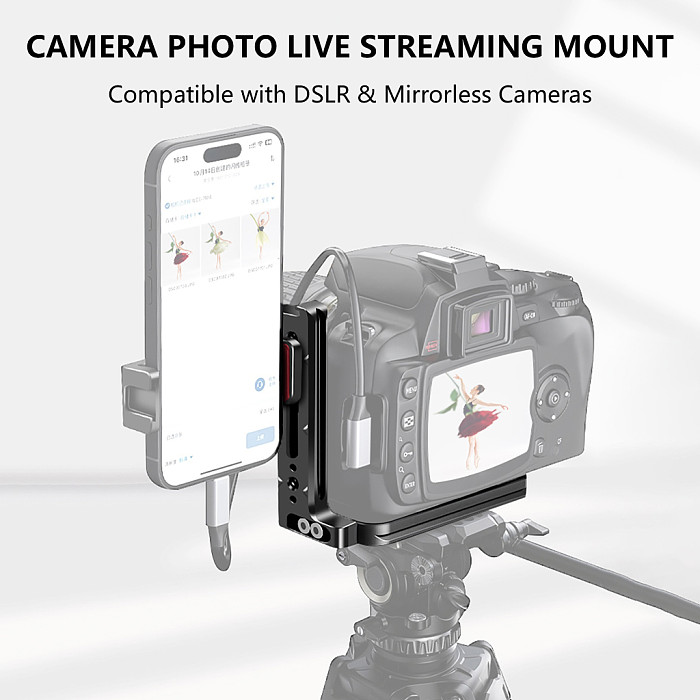Universal Photography L-shaped Bracket Quick installation board tripod base Camera Photo Live Streaming Mount For  DSLR & Mirrorless Cameras