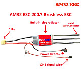 JMT AM32 60A 80A 150A 200A Brushless ESC 2-6S BEC 6V/2A 6V/5A For 1/10 1/8 RC Car Airplane Aircraft