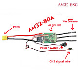 JMT AM32 60A 80A 150A 200A Brushless ESC 2-6S BEC 6V/2A 6V/5A For 1/10 1/8 RC Car Airplane Aircraft